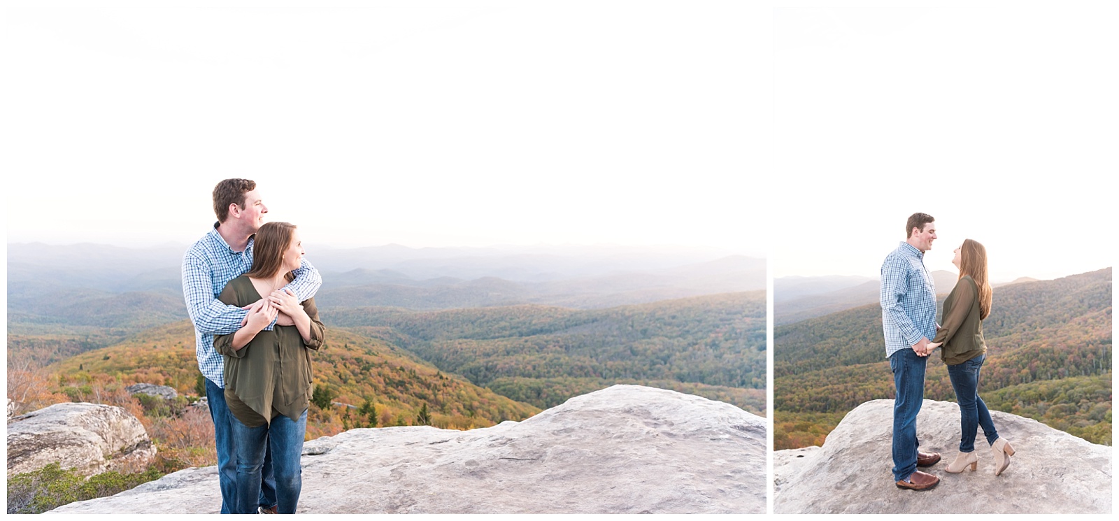 Linville, NC, Mountains, Blue Ridge Parkway, Beacon Heights, Rough Ridge, Fall, Couple, Photographer, Engagement