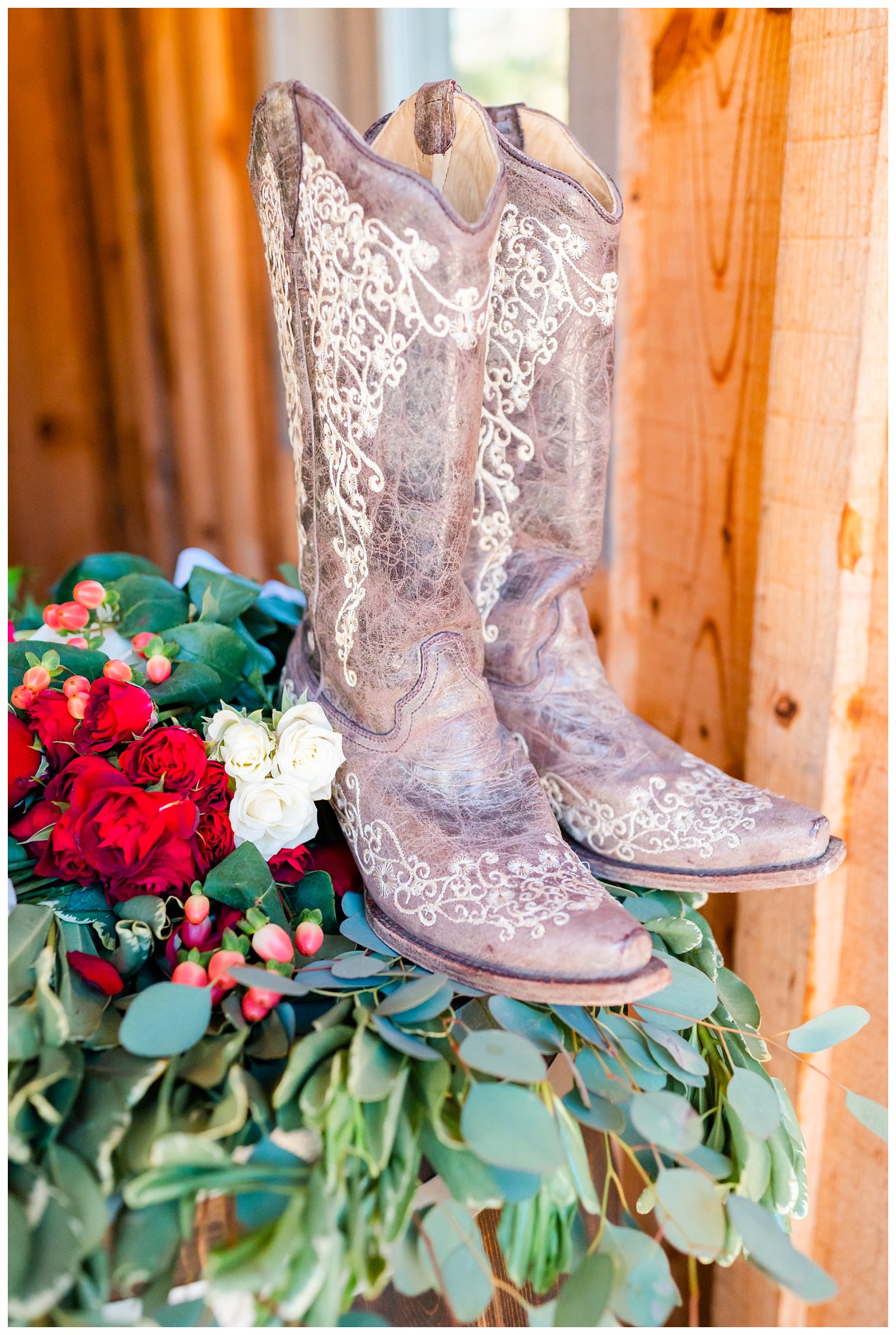 bridal boots for October wedding
