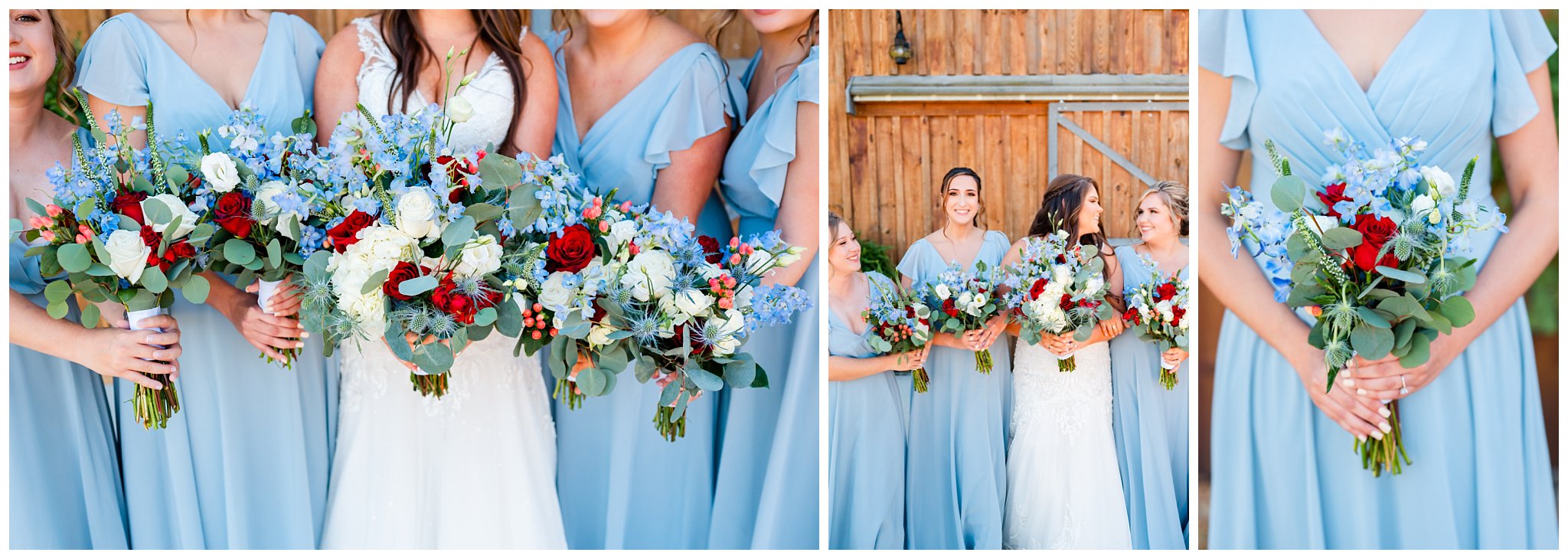red, white, and blue wedding in North Carolina
