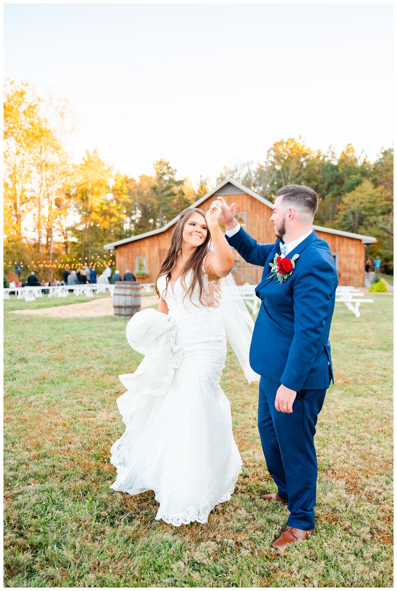 North Carolina wedding photographer captures bride and groom outdoor portrait