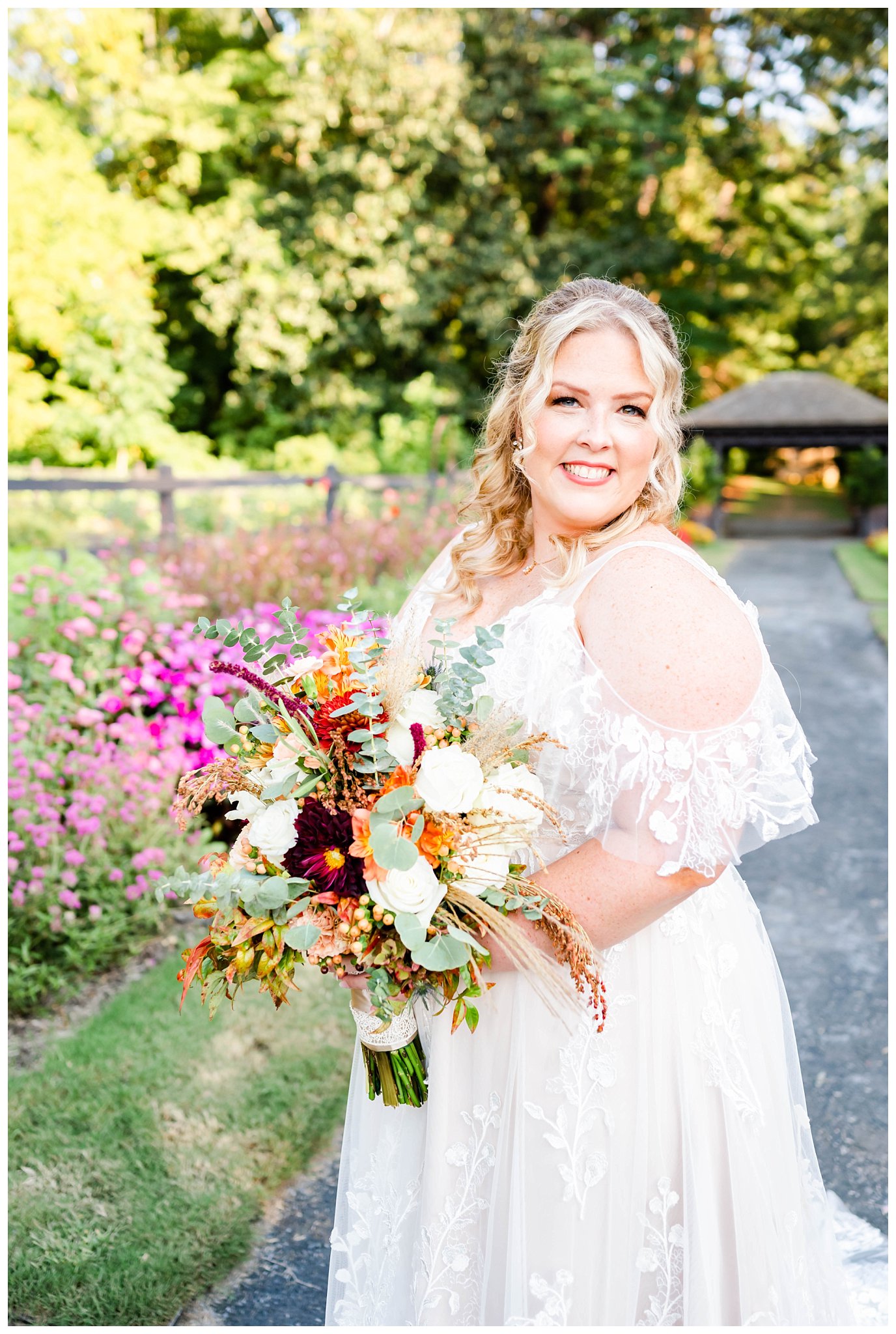 North Carolina wedding photographer shoots Winston Salem bridal session at Reynolda Gardens