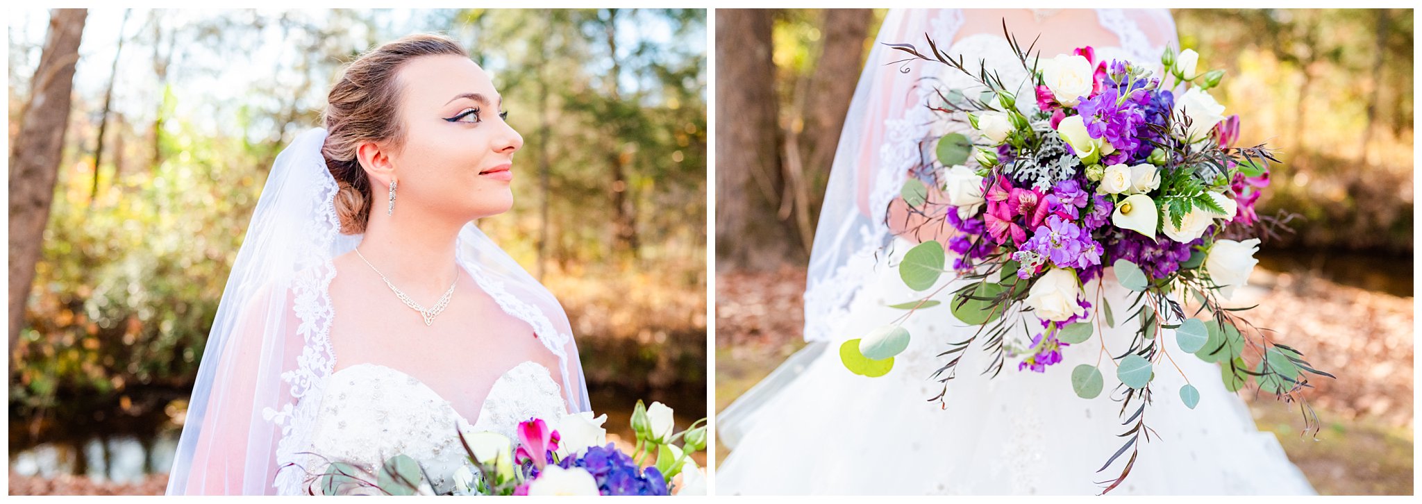 bridal portrait for North Carolina vineyard wedding
