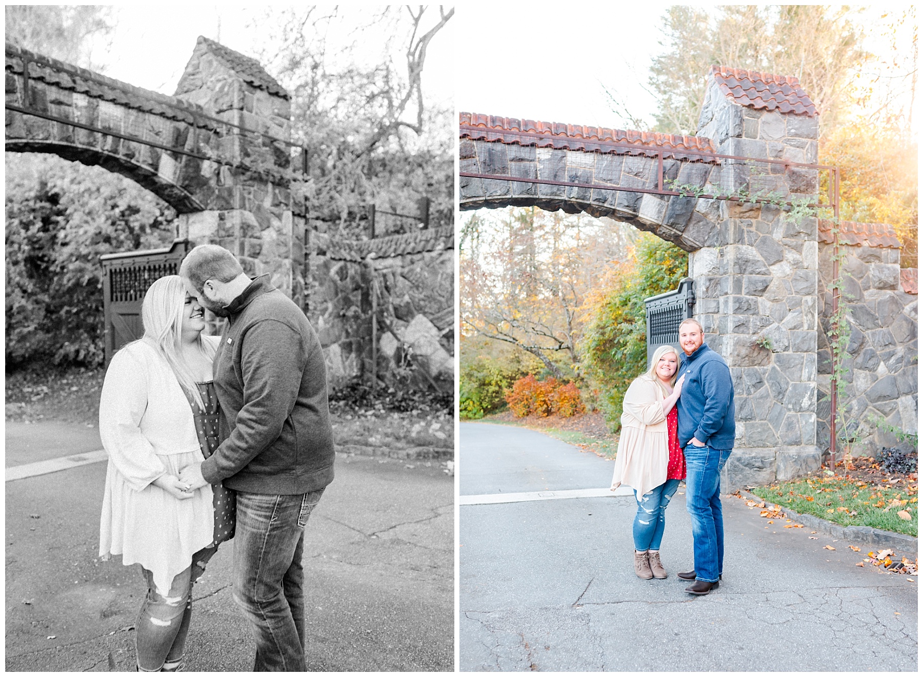 fall engagement session at the Biltmore Estate